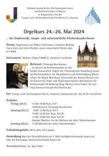 Orgelkurs Forchheim